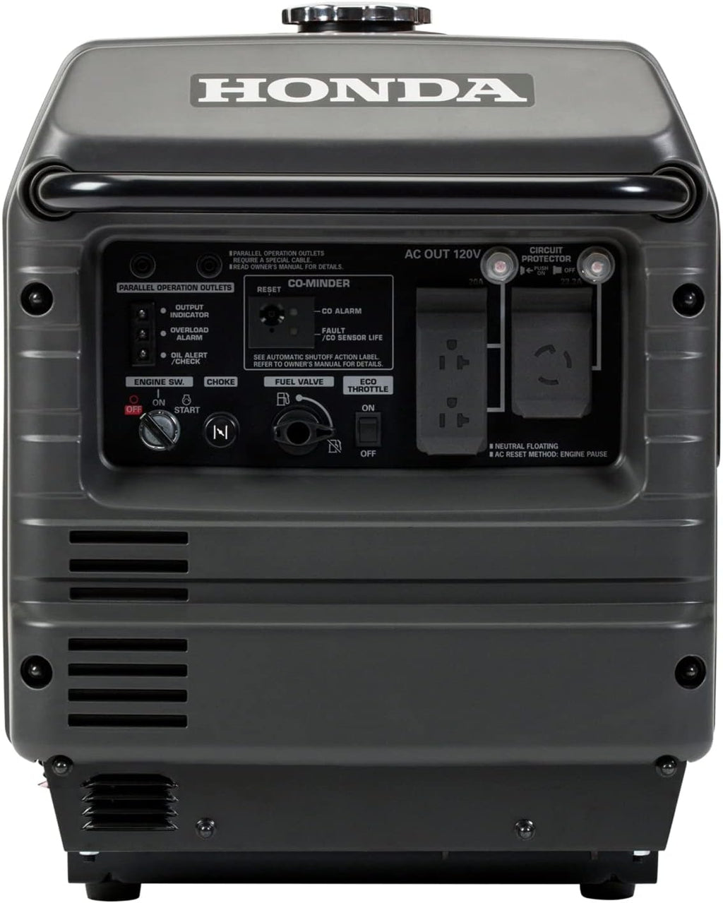 Honda EU3000IS1AN 3000-Watt 120-Volt Inverter Generator with CO-MINDER - 49-State