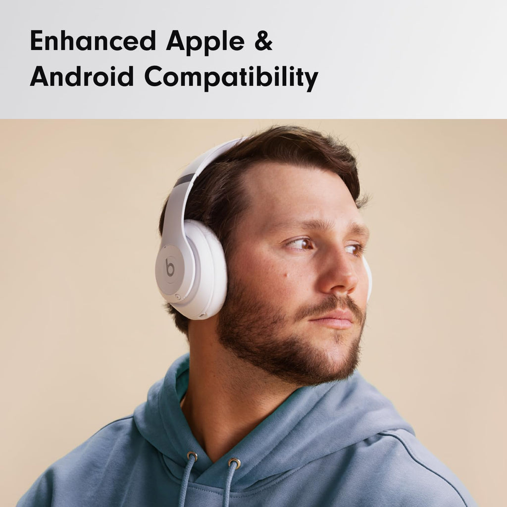 Beats Studio Pro Premium Wireless Over-Ear Headphones- Up to 40-Hour Battery Life, Active Noise Cancelling, Great for travel & commuting, USB-C Lossless Audio, Apple & Android Compatible - Matte White