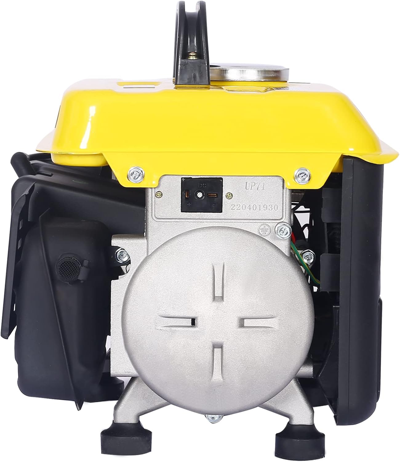 Portable Outdoor Generator, Low Noise Gas Powered Generator for Home Use, 71CC 2-Stroke Engine, 800-Watt Rated Power, EPA Compliant, Perfect for Camping & Tailgating-Yellow