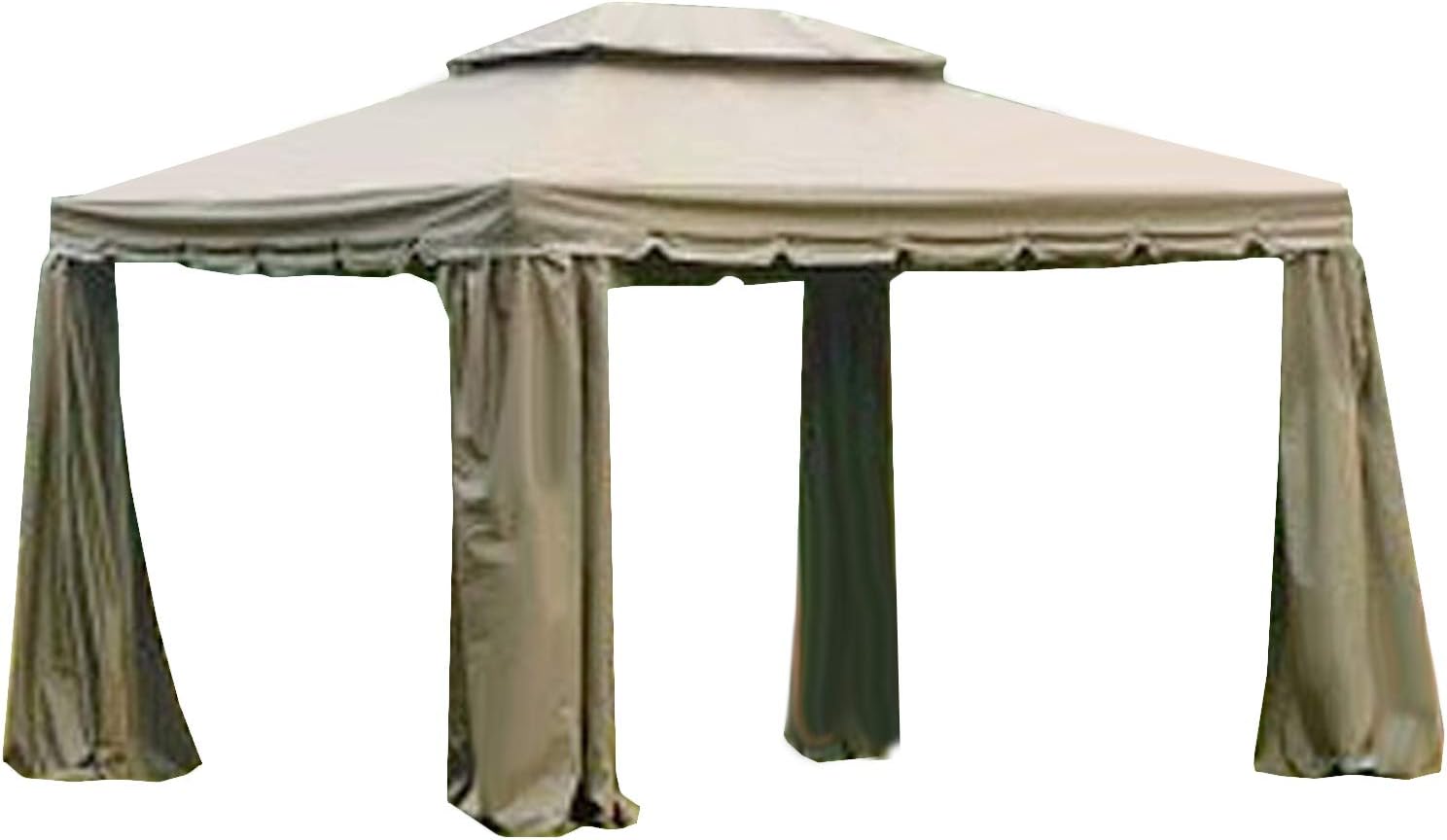 10 x 12 Scalloped Two-Tiered Gazebo Replacement Canopy Top Cover