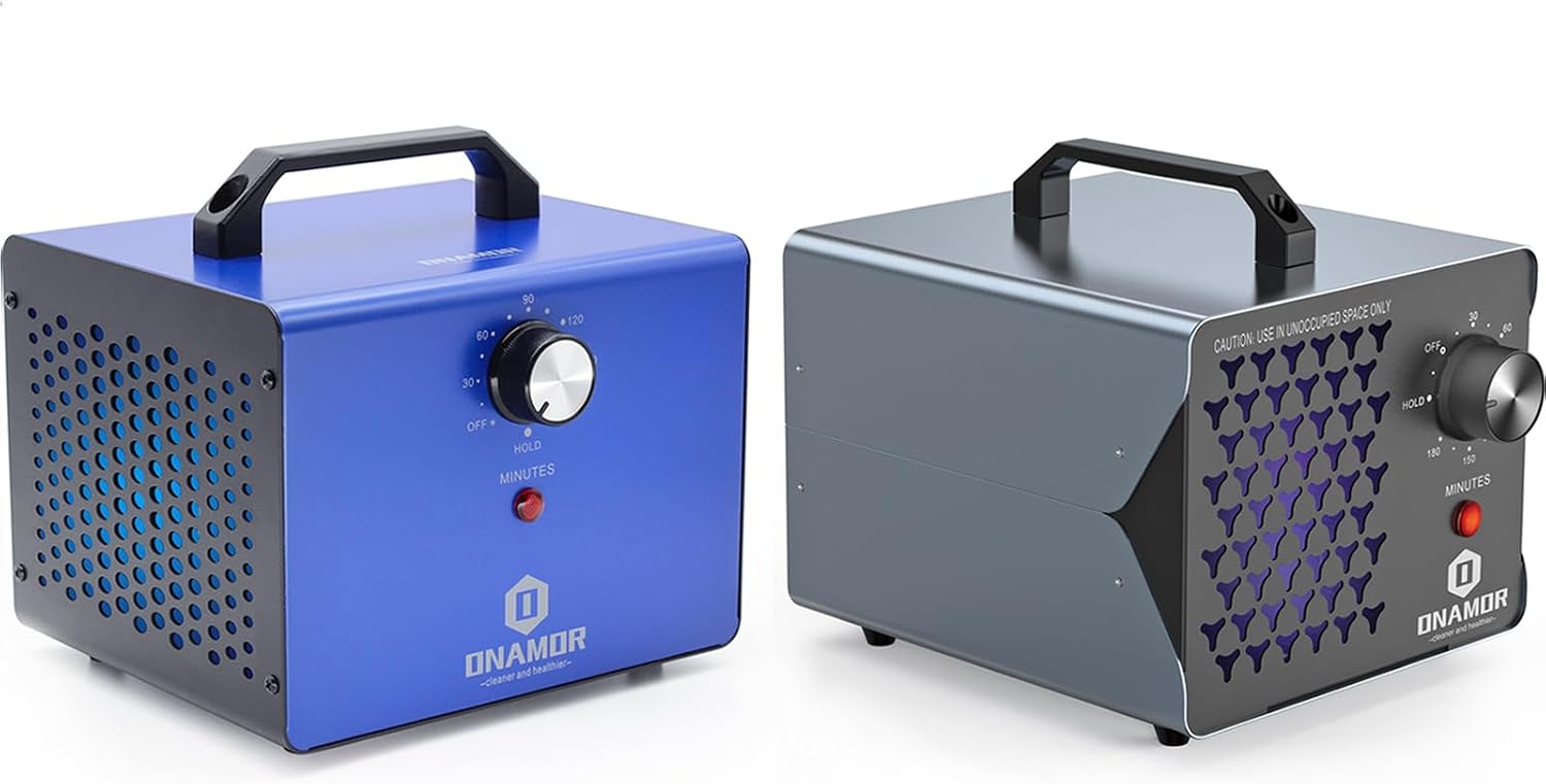ONAMOR Bundle | Ozone Generator 80000mg and Ozone Generator 83000mg - Ozone Machine Ionizer & O3 Deodorizer for Home, Smoke, and Pet Room.