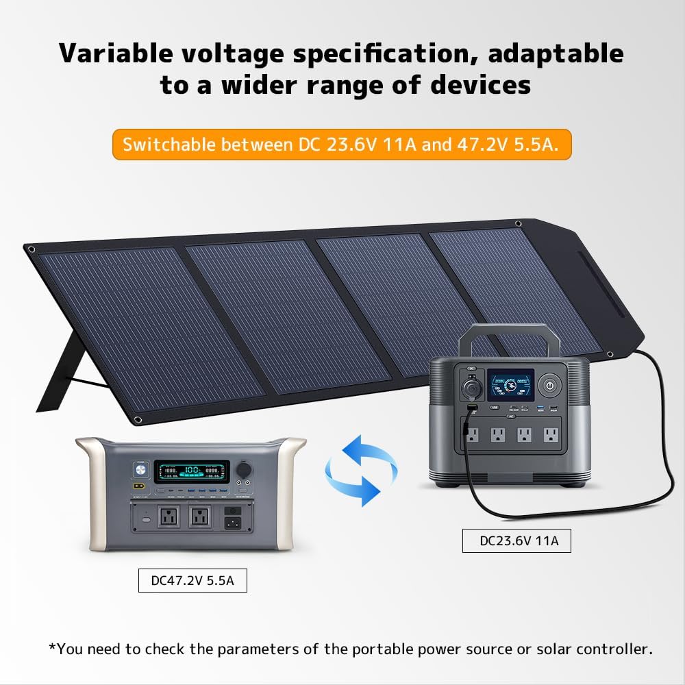 LVYUAN 200W Portable Solar Panel Foldable Solar Panel, Solar Cells 22.5% High Efficiency for Outdoor Adventures Power Station Camping RV Solar Generator