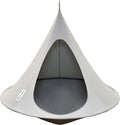 Double Cacoon Hanging Chair for Two – Cozy Indoor/Outdoor Hammock with Polyester Canvas, 440 lb Capacity, Includes 18ft Rope & Carabiner (Moon River)