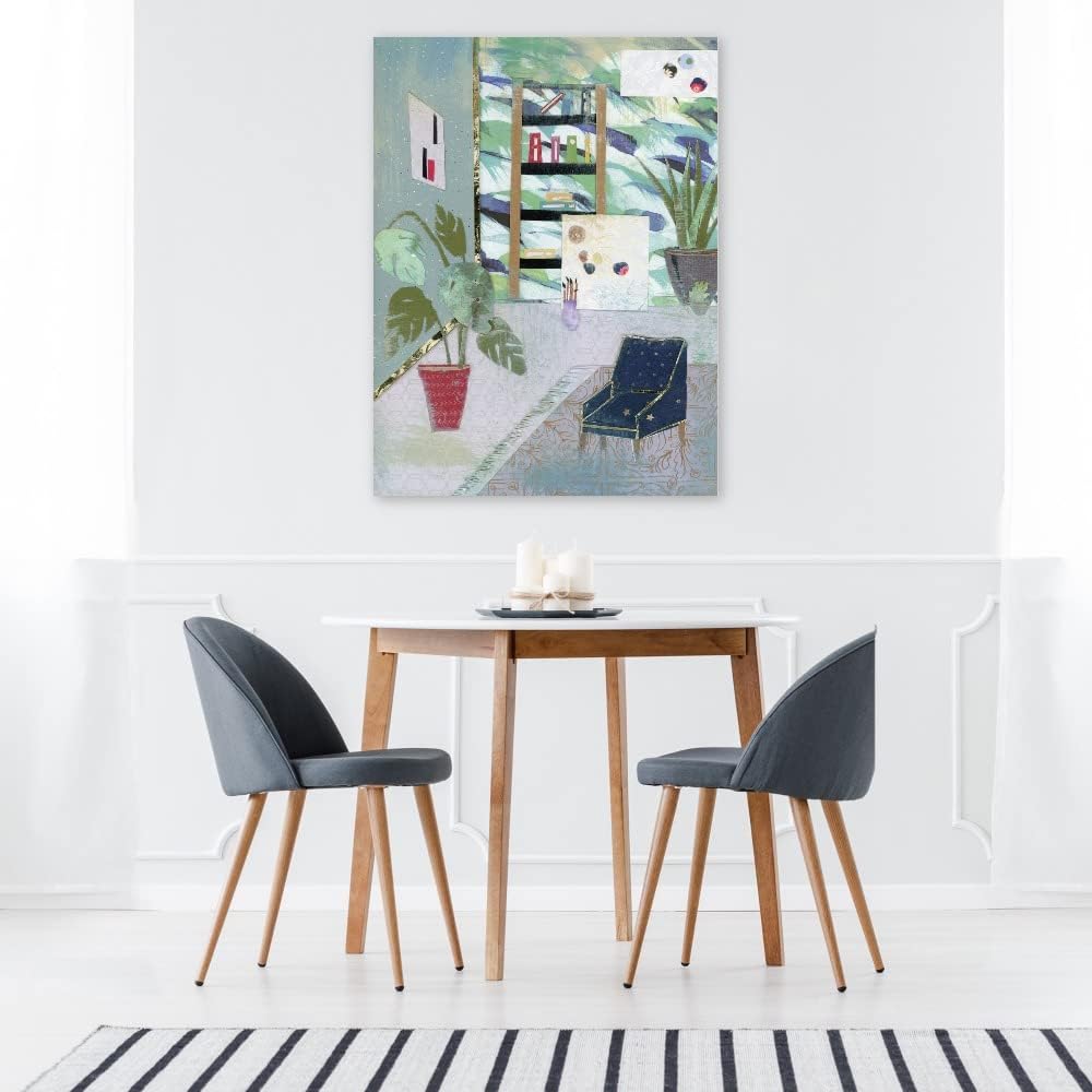 Fine Art Canvas Artist's Studio Canvas Wall Decor by Artist Jenny McGee for Living Room, Bedroom, Bathroom, Kitchen, Office, Bar, Dining & Guest Room - Ready to Hang - 35 in x 46 in