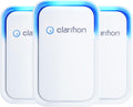 Clarifion - Air Ionizers for Home (3 Pack), Negative Ion Filtration System, Quiet Air Freshener for Bedroom, Office, Kitchen, Portable Air Filter Odor, Smoke Dust, Pets, Eliminator, Mini Air Cleaner