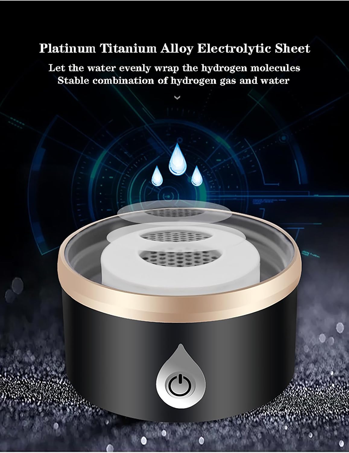 Hydrogen-Rich Generator, 3 Mins Portable USB Rechargeable Ionized Water Generator, Ozone and Chlorine Release, for Health Preserving(Color:red)