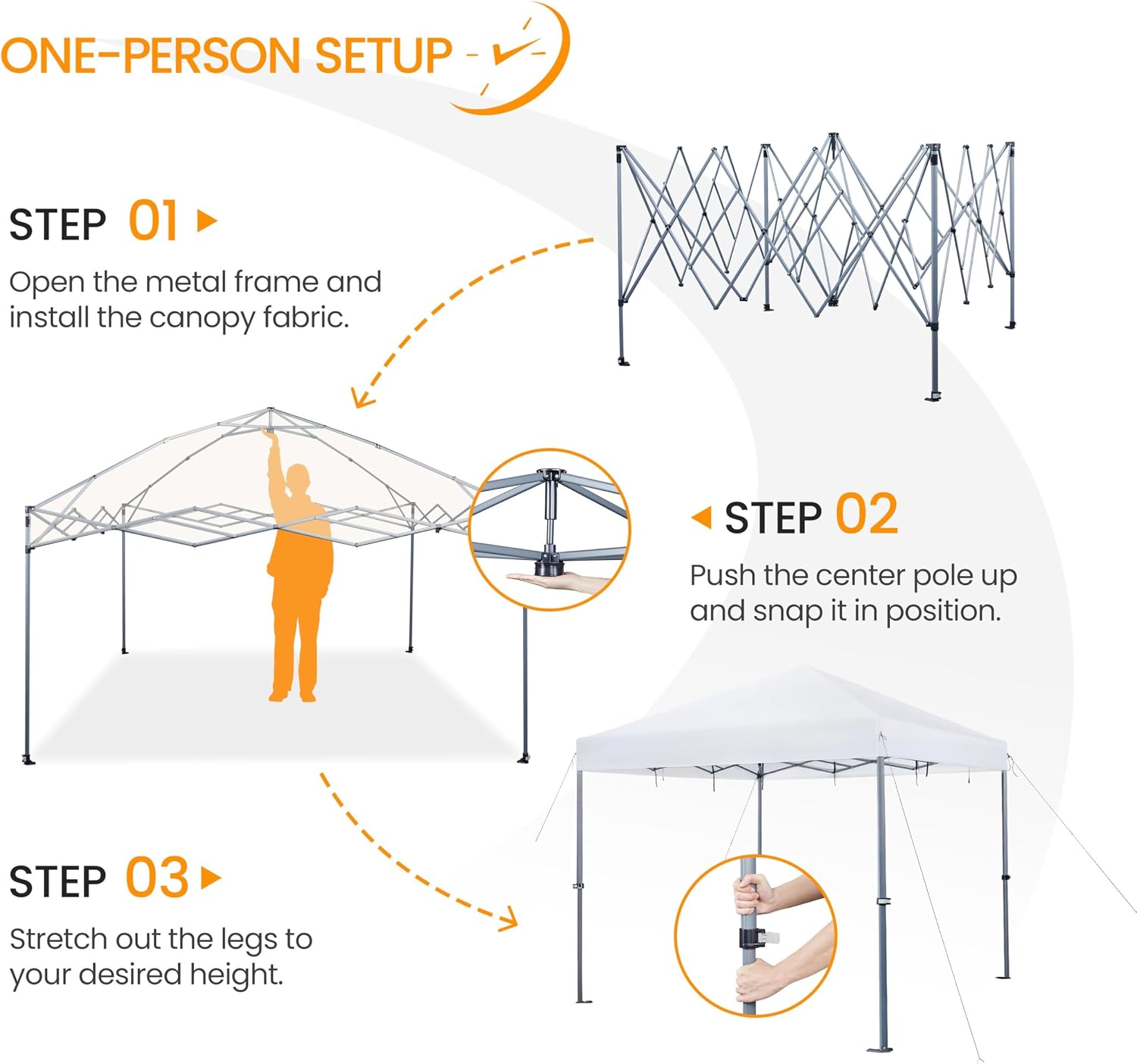 Yaheetech 12x12 Pop Up Canopy Easy Set-up Tent, Portable Outdoor Canopy Instant Tent, Commercial Gazebo with Wheeled Carry Bag & 4 Sandbags for Home, Party & Outdoor Activities, White