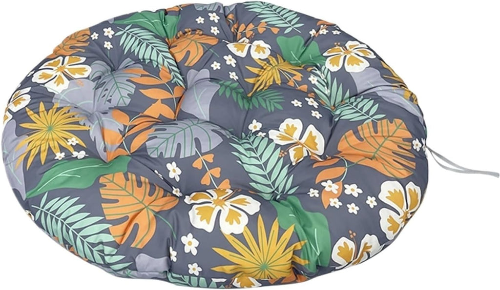 Ergonomic Wicker Papasan Chair Cushion, Round Papasan Swivel Chair Cushion, Rocking Chair Cushion for Outdoor Indoor(Flowers,51 * 51 in)