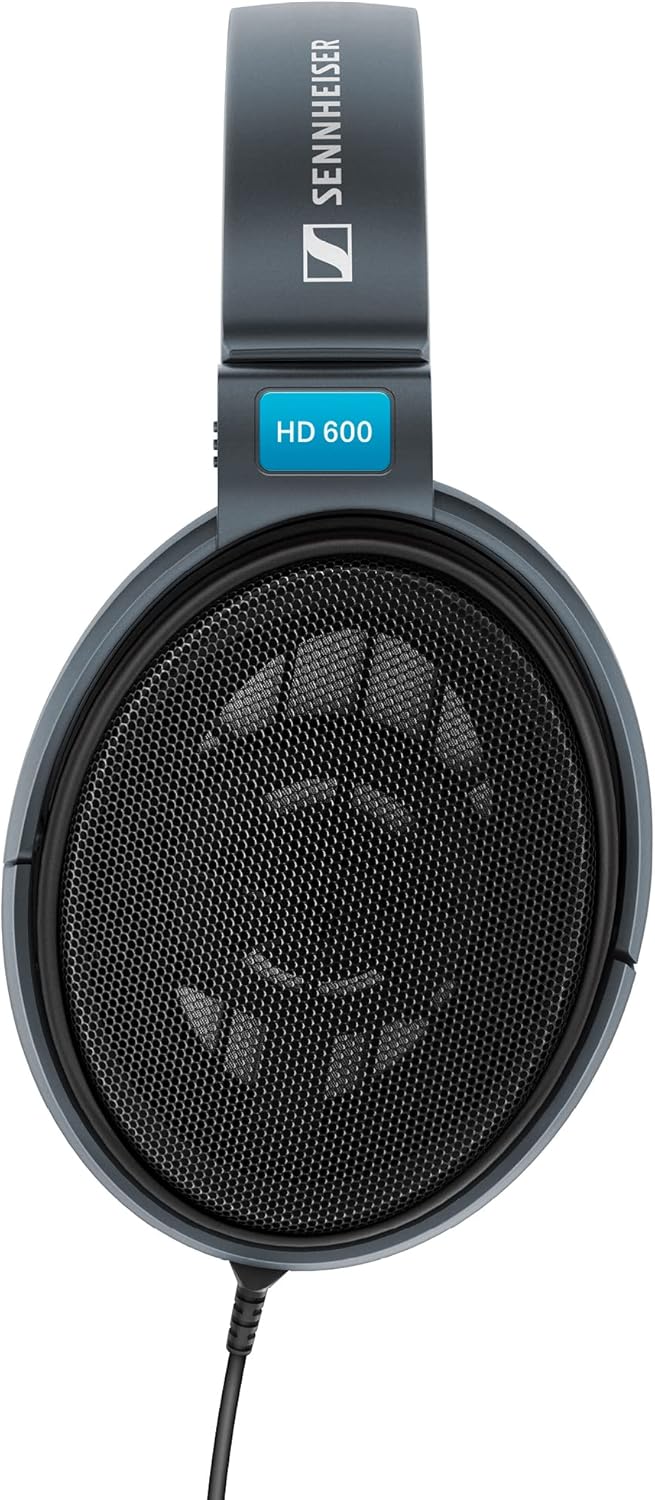 Sennheiser HD 600 - Audiophile Open-Back Dynamic Wired Headphones Over Ear with Natural Soundstage and Premium Comfort for Music Lovers, Open Metal Earpiece Covers, Black