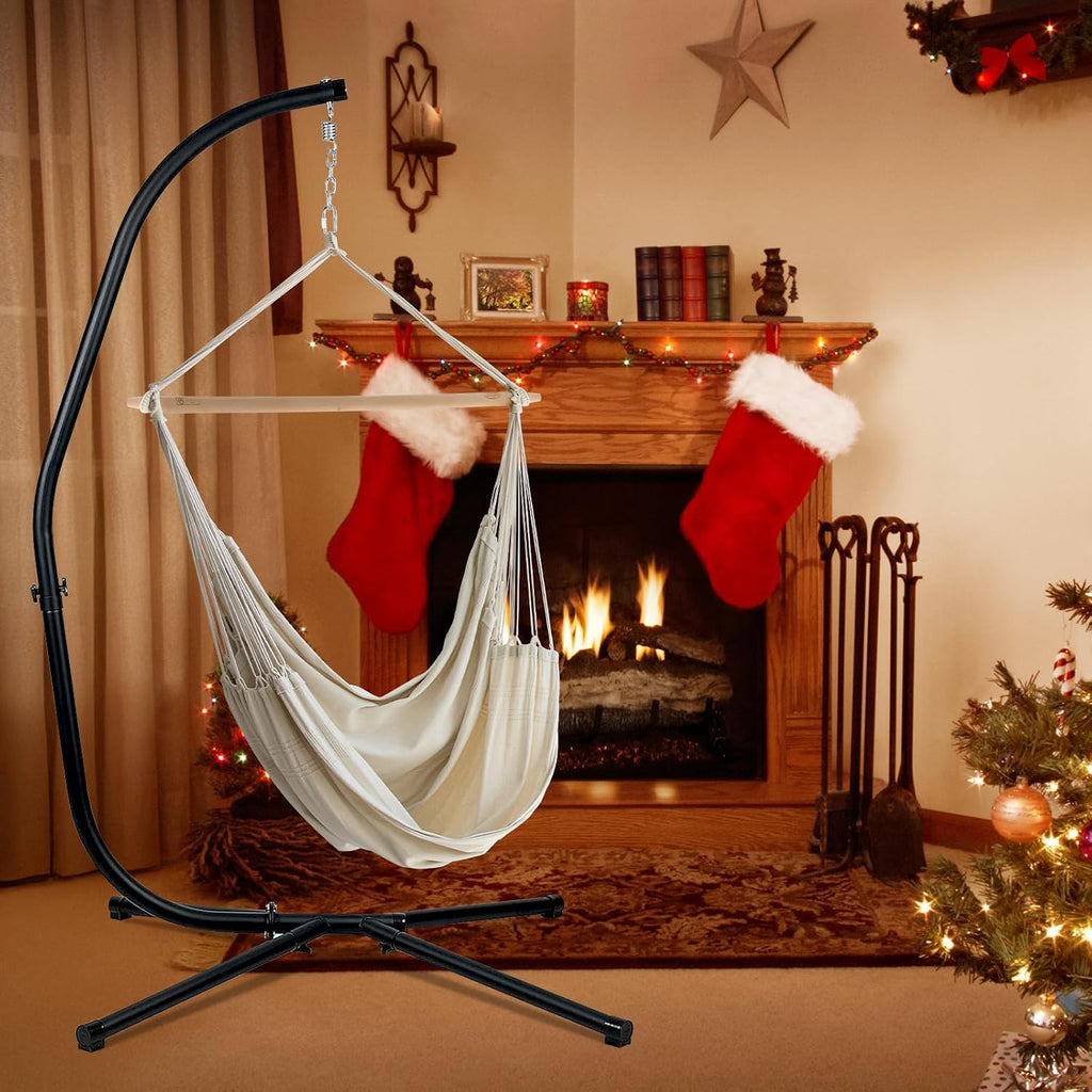 BPS Hammock Steel Stand Only C-Stand for Hanging Hammock Chairs - 300 Pound Capacity