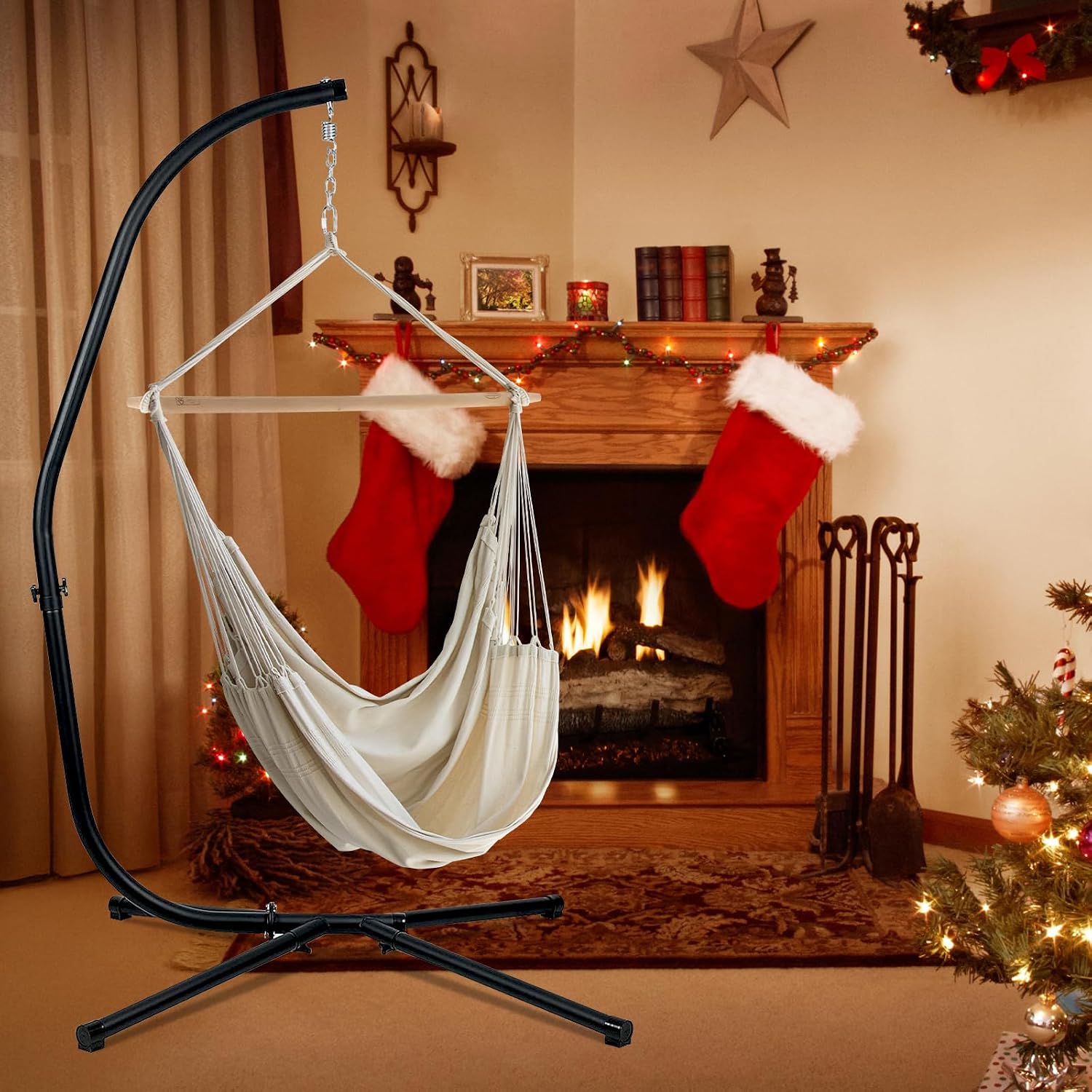 BPS Hammock Steel Stand Only C-Stand for Hanging Hammock Chairs - 300 Pound Capacity