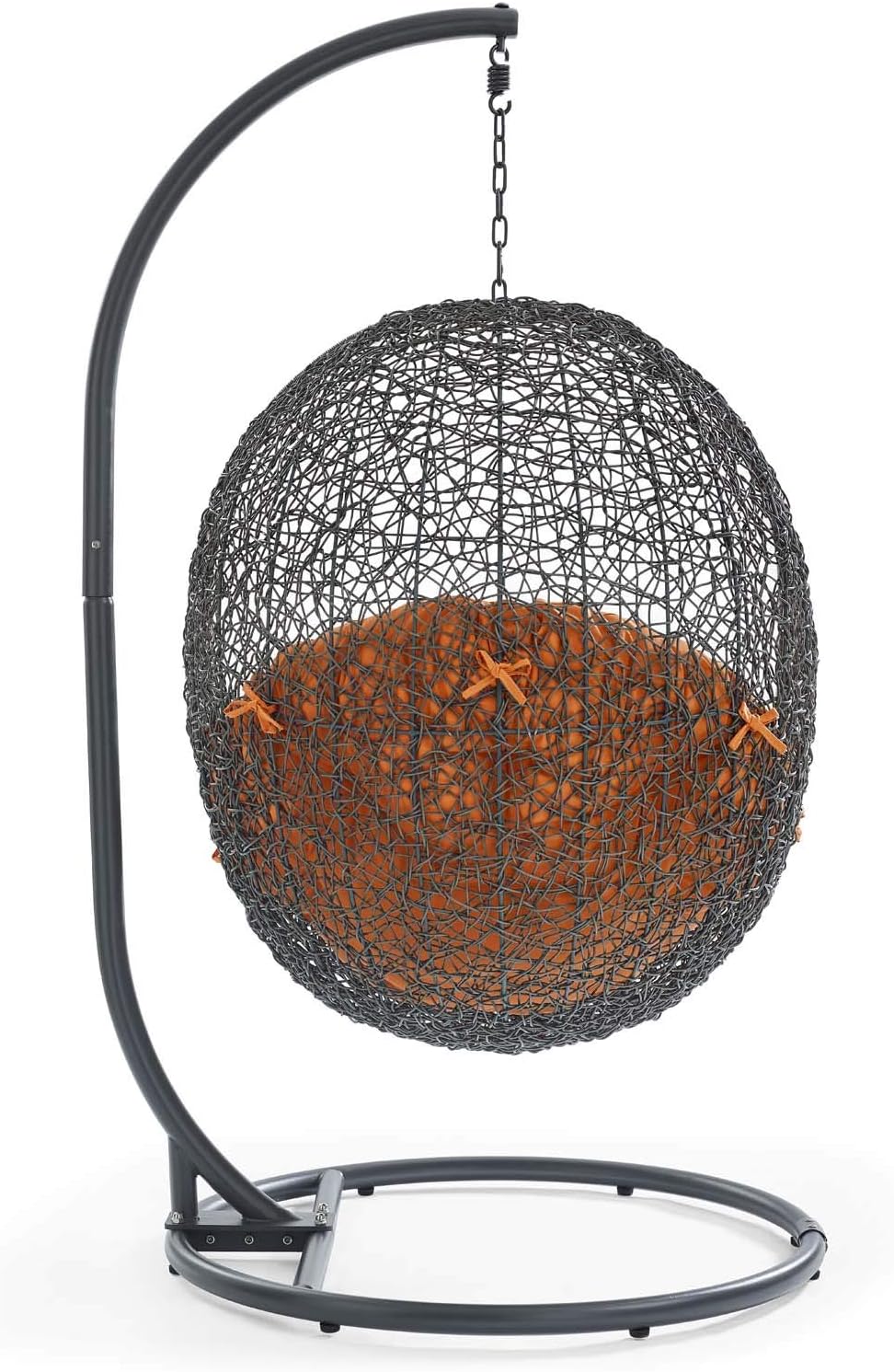 Modway Hide Outdoor Patio Swing Chair, Gray Orange
