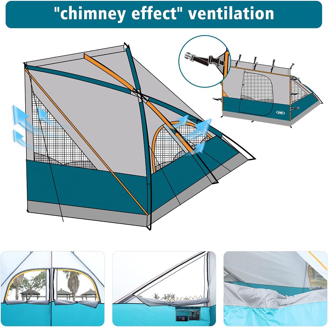UNP Camping Cube | Pop Up Canopy Side Tent for 10' x 10' Canopies Tent Easy Set Up Gazebo (Canopy/SHELTER NOT Included)