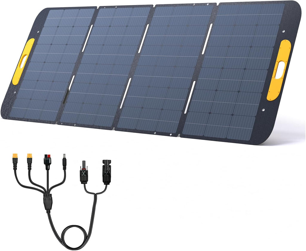 VTOMAN VS400 Portable Solar Panel 400W 40V, 23% Efficiency Foldable Solar Panel w/ IP67 Waterproof & MC-4 Anderson XT60 DC5521 Adapters & Adjustable Kickstands, Off-Grid Power for Home & Camping