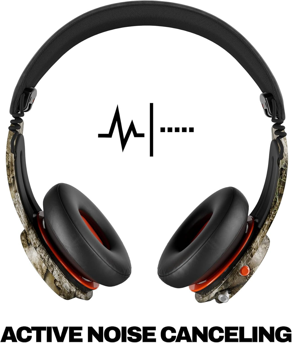Skullcandy Icon ANC Wireless On-Ear Bluetooth Headphones, Active Noise Cancelling, 60 Hours Battery, Sweat Water Resistant, Foldable Durable Travel Ready, Microphone for iPhone Android - Realtree APX