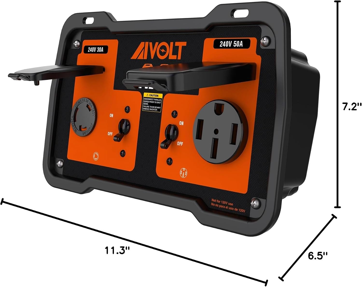 AIVOLT 240V 50-Amp Parallel Kit for Enclosed Frame Inverter Generators, ANSI/PGMA G300-2018 Standard Parallel Link with L5-30R and 14-50R Outlet