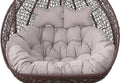 2 Person Egg Chair Cushion Replacement Double Hanging Rattan Chair Cushion Hanging Rocking Chair with 2 Adjustable Headrests Hanging Mattress for Patio Garden Furniture(B)