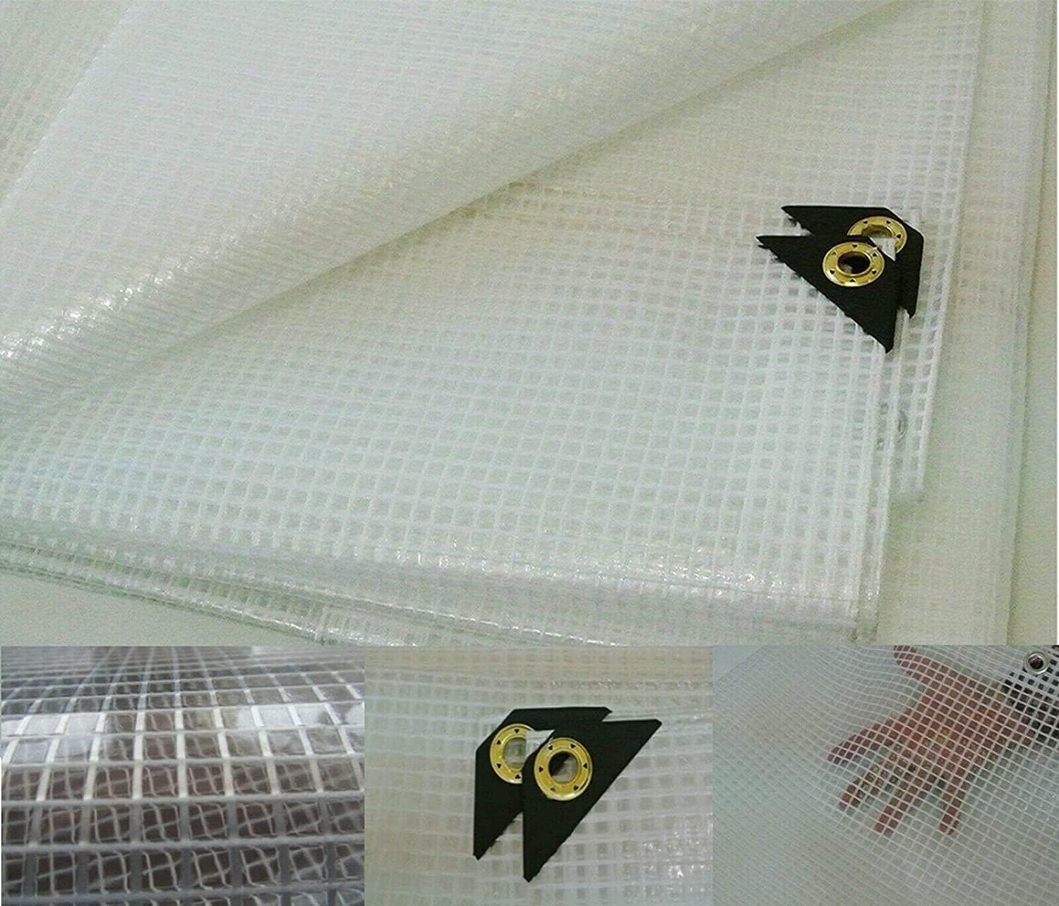 Clear Heavy Duty Clear See-Through Tarp Fiber Reinforced (14 Mil Poly Tarp) (18' X 20')