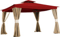 Garden Winds Replacement Canopy Top Cover for Living Home 10 x 12 Gazebo - Riplock 350 - Cinnabar