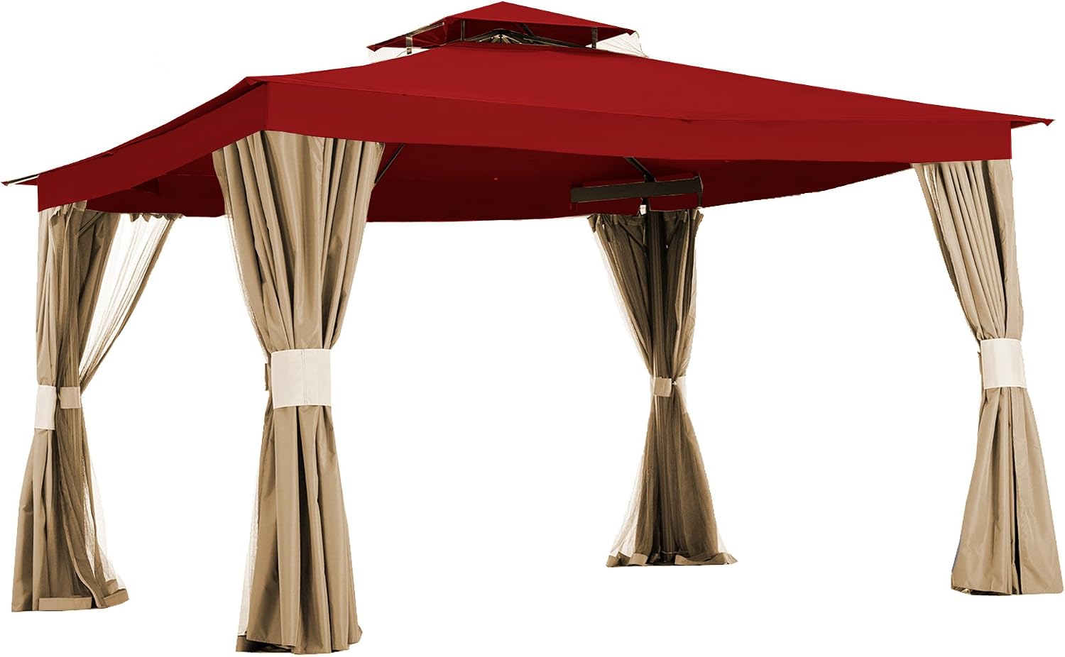 Garden Winds Replacement Canopy Top Cover for Living Home 10 x 12 Gazebo - Riplock 350 - Cinnabar