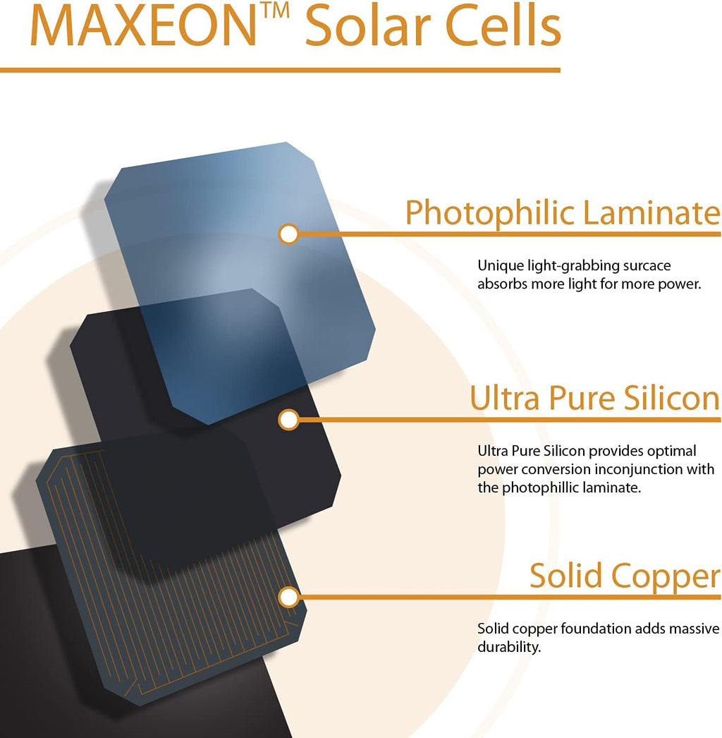 ExpertPower 100W Flexible Solar Panel| High-Efficiency Module with Monocrystalline Maxeon Solar Cells for RV, Boat, Camping and Generator Charging Applications
