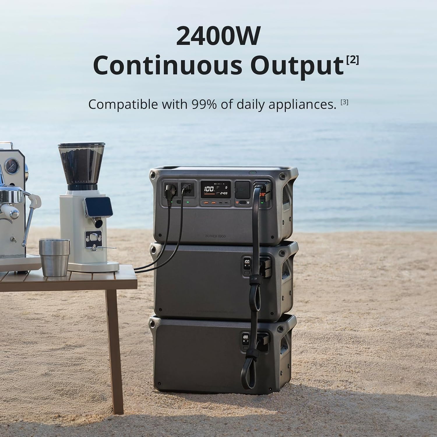 DJI Expansion Battery 2000, 2048Wh High-Capacity Expansion Battery for DJl Power 1000/2000, Extra Expandable Energy for Portable Generator, HomeBackup, Camping, RVs, Emergency