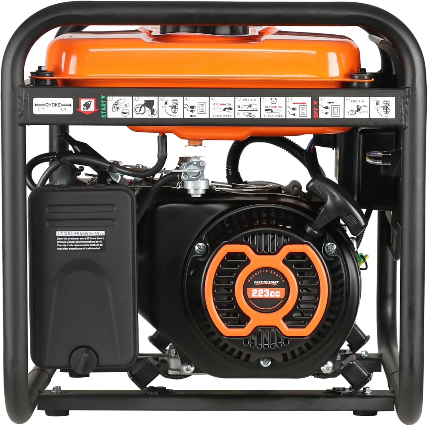 Genkins 4500 Watt Portable Generator 4 Stroke 233 cc Engine Gas Powered Open Frame
