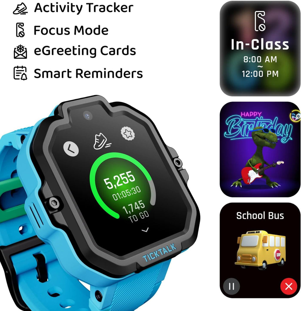 TickTalk5 Smart Watch for Kids with GPS Tracker, Video Calling, Texting, and Parental App, 4G Smartwatch with Free Music, Phone Calls, and Reminders for Kids Ages 3-12