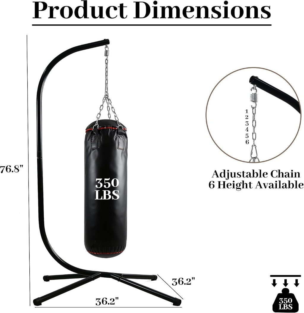 Hammock Stand Heavy Duty Steel - Outdoor Indoor Universal Haning Stand Only for Hammock Chairs, Sensory Swings & Egg Chairs,Supports Up to 350 lbs