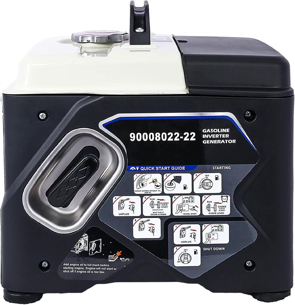 Portable Inverter Generator, 1200W Ultra-Quiet Gas Engine, Epa Compliant, Eco-Mode Feature, Ultra Lightweight For Backup Home Use & Camping