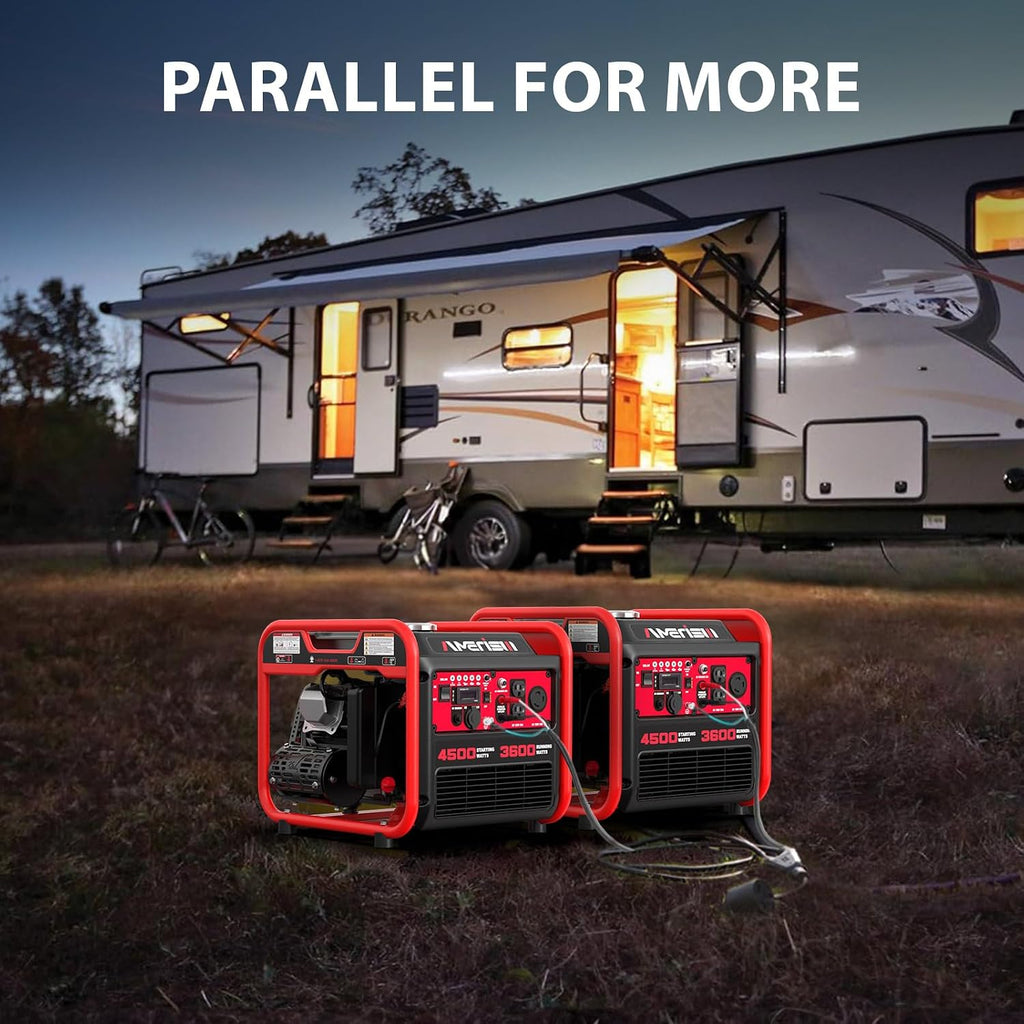 AMERISUN 4500W Portable Generator with Inverter Technology, Gas Generator for home use, CO Protect (AL5040C)