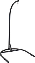 Sunnydaze Steel U-Shape Hanging Egg Chair Stand - Indoor and Outdoor Use - 330-Pound Weight Capacity - 76 Inches Tall
