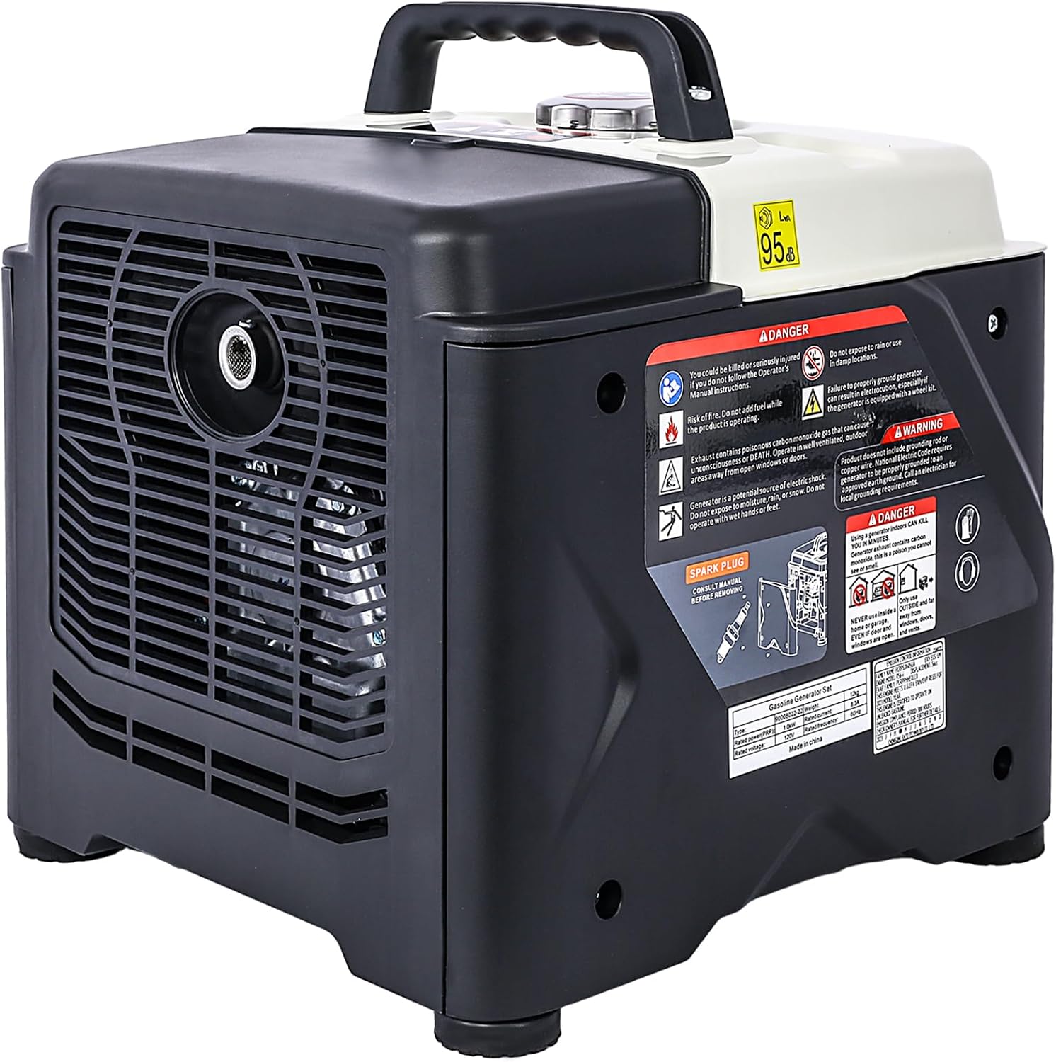 Portable Inverter Generator, 1200W Ultra-Quiet Gas Engine, Epa Compliant, Eco-Mode Feature, Ultra Lightweight For Backup Home Use & Camping