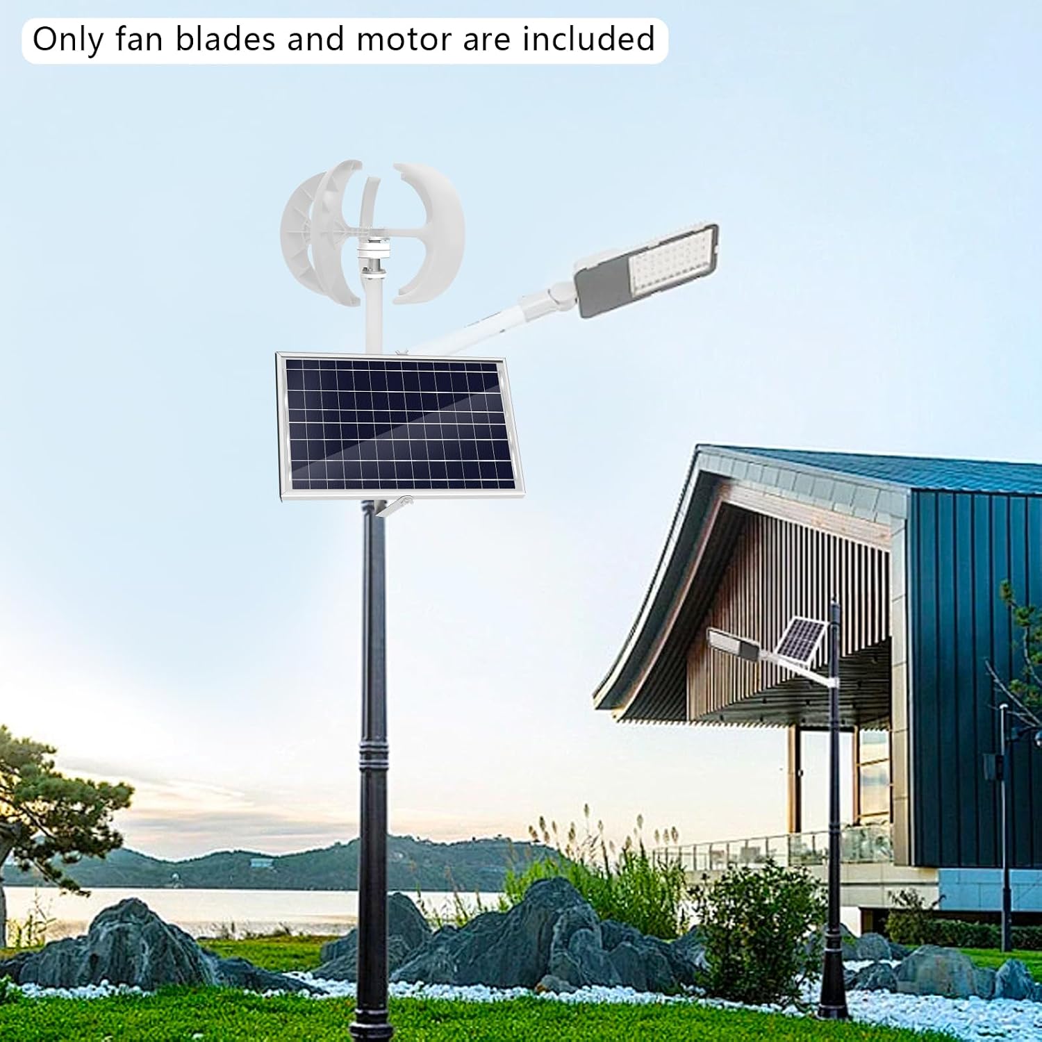 600W Wind Turbine Generator With Controller, 5 Blades, Lantern Shape, Automatic Wind Angle Speed Regulation, 3-Phase AC Permanent Magnet for Home Use