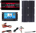 110V/220V 4000W Complete Solar Panel Kit with 30A Controller, 18W 12V Panel for Home, RV, Off-Grid, Generator (Color : Black, Size : 12V-110V)