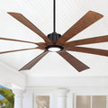 Possini Euro Design 80' Defender Modern Industrial Outdoor Ceiling Fan with Dimmable LED Light Remote Control Matte Black Damp Rated for Patio Exterior House Home Porch Gazebo Garage Barn