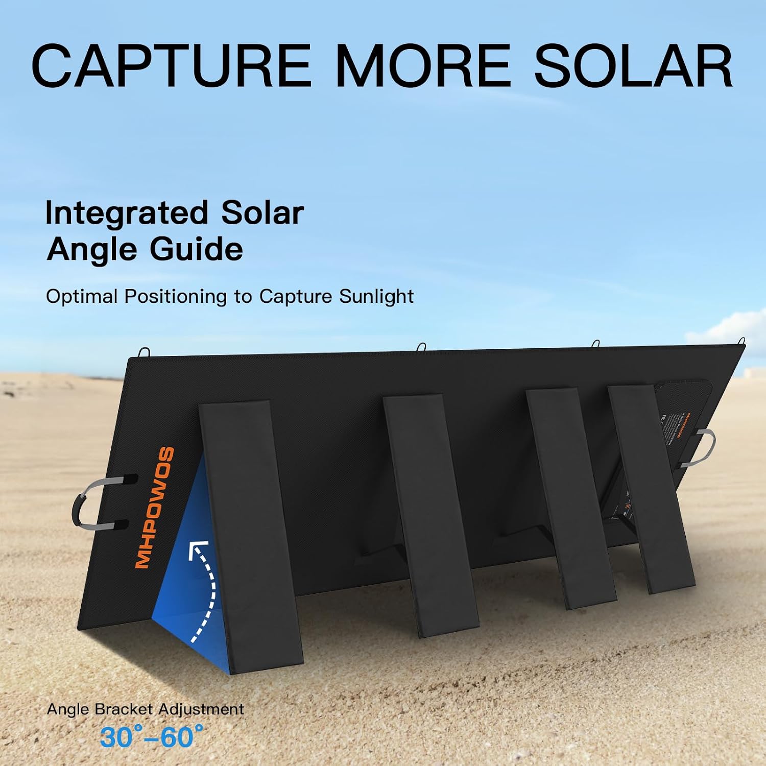 400W Portable Solar Panel, Lightweight Foldable Solar Panels Complete with an Adjustable Kickstand, IP67 Waterproof Solar Charger for Outdoor Camping, Portable Power Station, Motorhome, RV