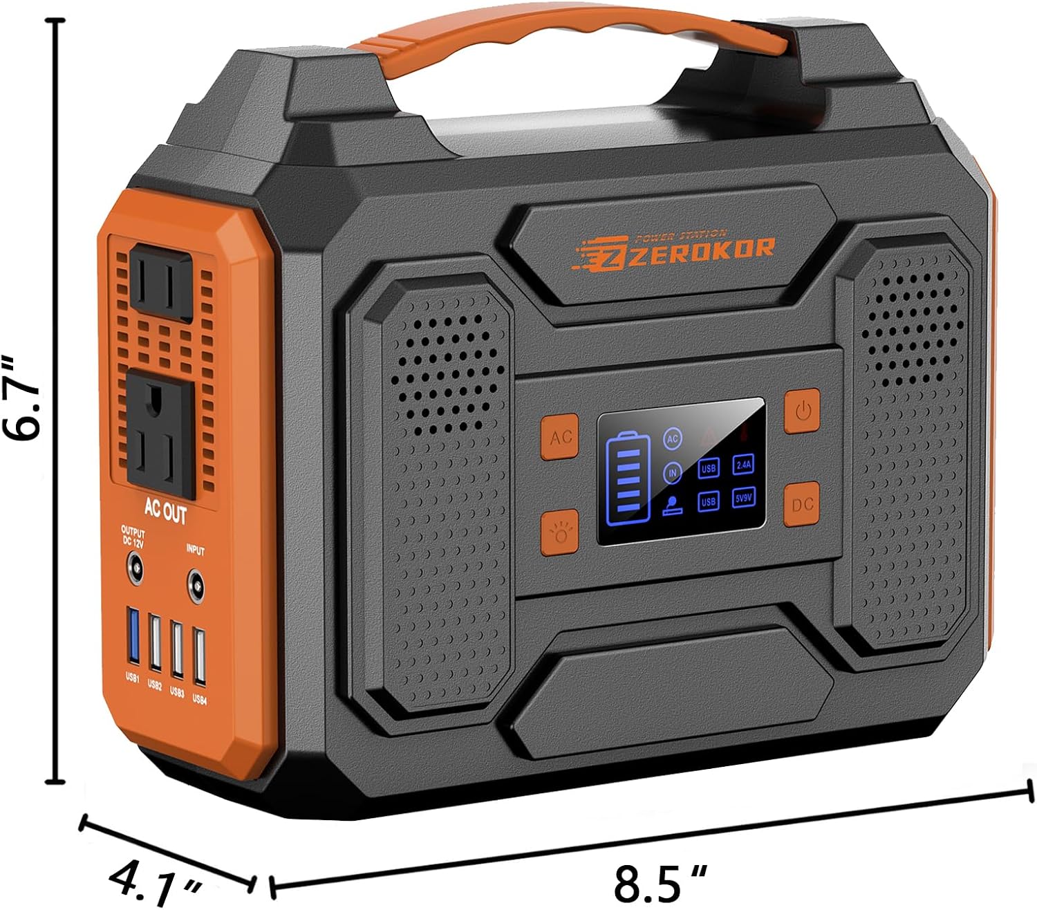 ZeroKor Solar Generator with Panel, 300W Portable Power Station with Solar Panel 40W, 110V Pure Sine Wave AC Outlet Electric Generator for Home Use Outdoor RV Camping