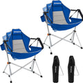 KingCamp Hammock Camping Chair, Swinging Portable Camp Chairs for Adults, 400lbs Heavy Duty Oversized Folding Rocking Chair with Adjustable Recline, Aluminum Alloy Frame for Outdoor Patio Beach Sport