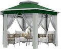 Pop-Up Instant Gazebo 13X13FT - Height Adjustable Outdoor Shelter with Mosquito Netting | Strong Steel Frame, UV Protection | Portable Carry Bag Included for Backyard Parties, Garden Gatherings