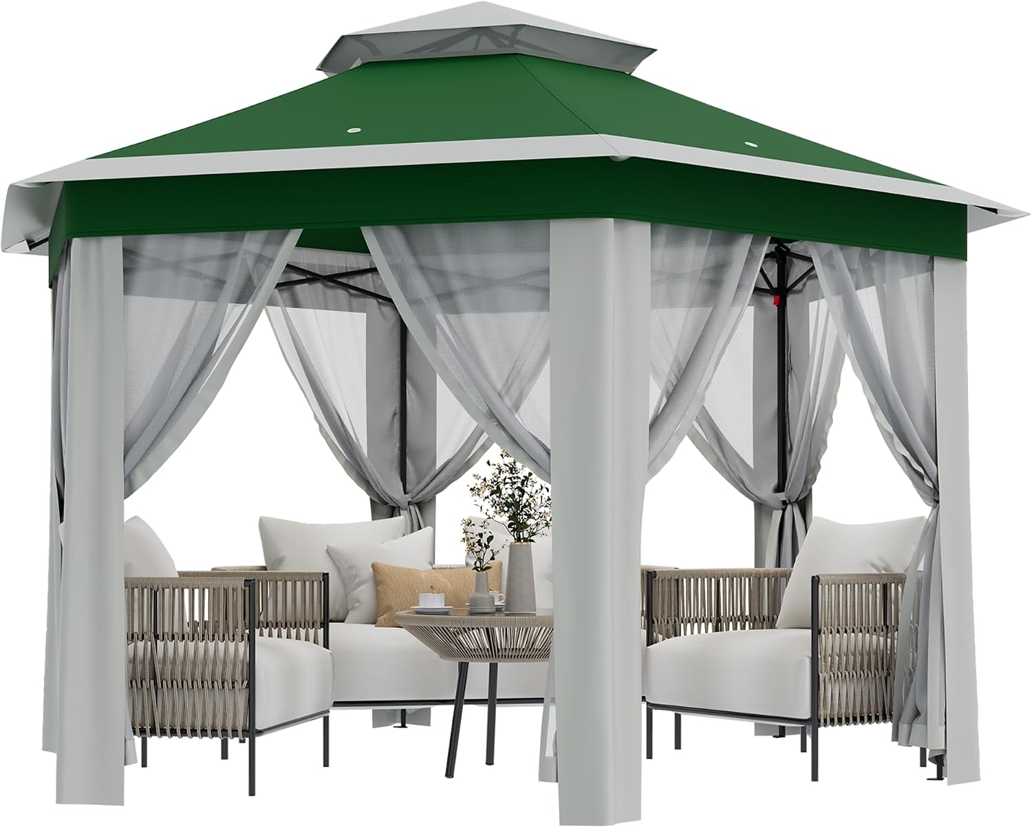 Pop-Up Instant Gazebo 13X13FT - Height Adjustable Outdoor Shelter with Mosquito Netting | Strong Steel Frame, UV Protection | Portable Carry Bag Included for Backyard Parties, Garden Gatherings
