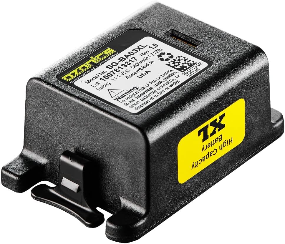 Ozonics SG-BA03XL Extended Life Rechargeable Battery for HR300, HR500, OrionX & DriWash Pulse Ozone Generator – Hunting Accessory with Runtime Up to 10 Hrs in Standard & 8 Hrs in Boost Mode