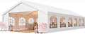 Aoxun 20x40 Party Tent Canopy for Weddings Waterproof Event Tent with Removable Sidewalls &Roll-up Door, Heavy-Duty Steel Frame for Outdoor Weddings, BBQ, Birthday Parties, & Camping,White