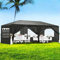10X20' Outdoor Party Tent with Waterproof for Wedding, Party Tent with Removable Sidewalls, Pop Up Gazebo with Event (Black)