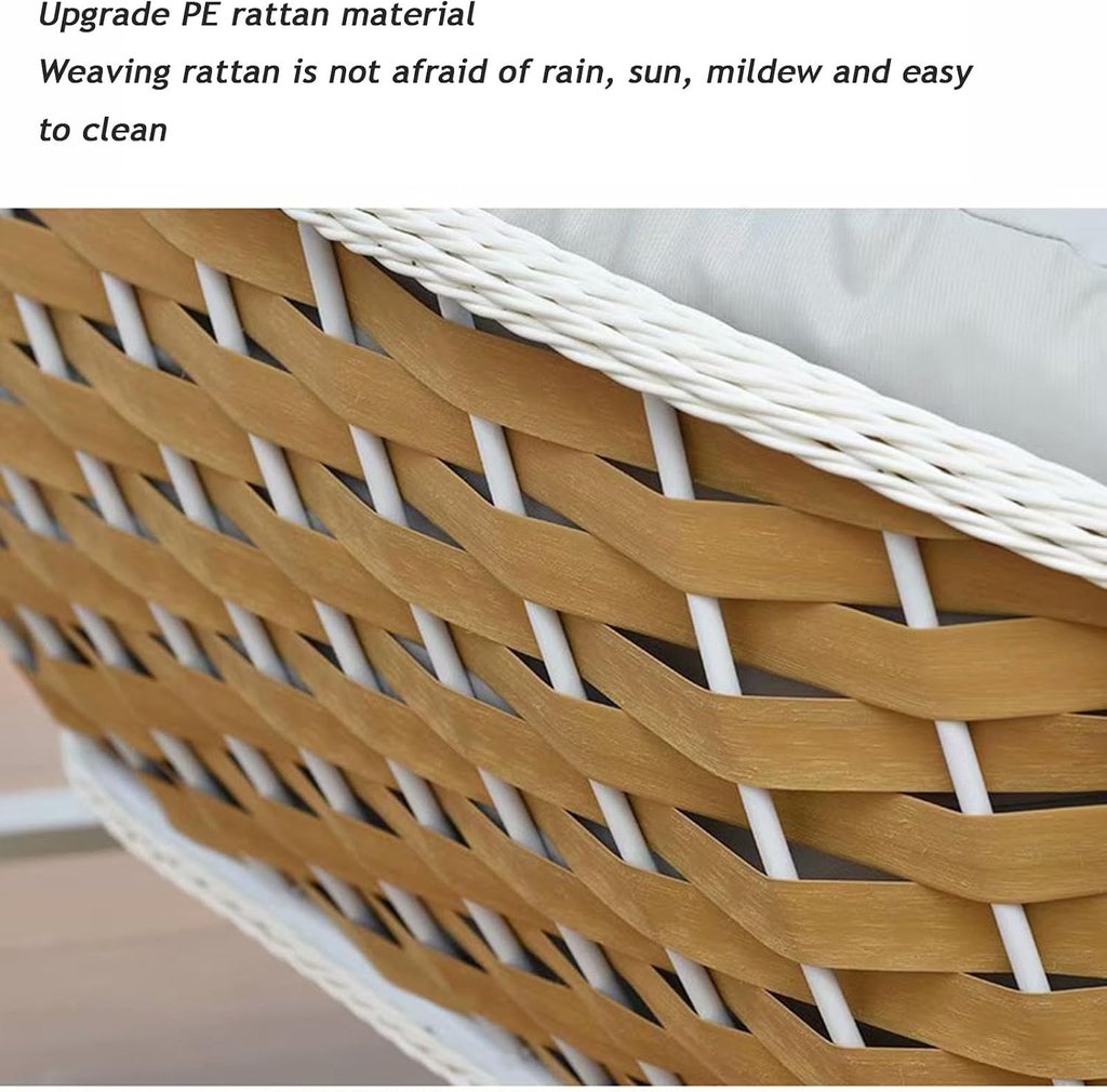Garden Porch Swing Outdoor Swing Chair Solar cast Aluminum Hanging Chair Rocking Chair Swing Bed Suitable for Garden Poolside (