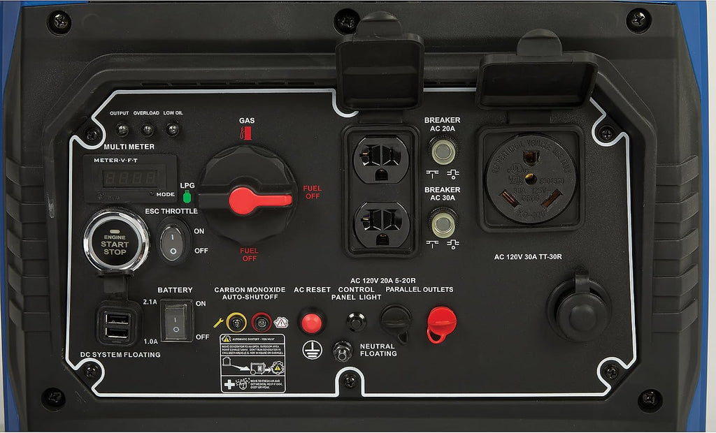 Powerhorse Inverter Generator, 5000 Surge Watts, 4000 Rated Watts, 120V, 58dB Quiet Run, Dual Fuel, CO Shutdown