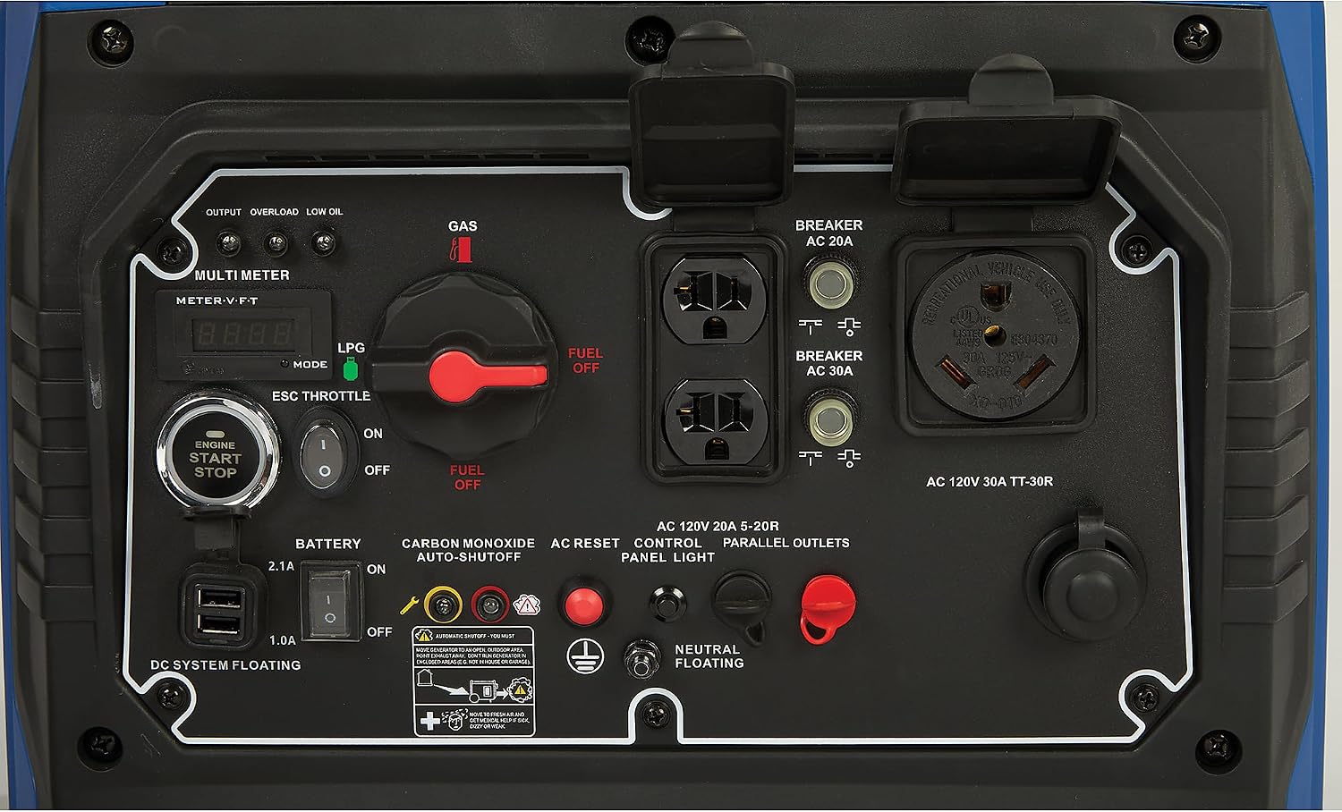 Powerhorse Inverter Generator, 5000 Surge Watts, 4000 Rated Watts, 120V, 58dB Quiet Run, Dual Fuel, CO Shutdown