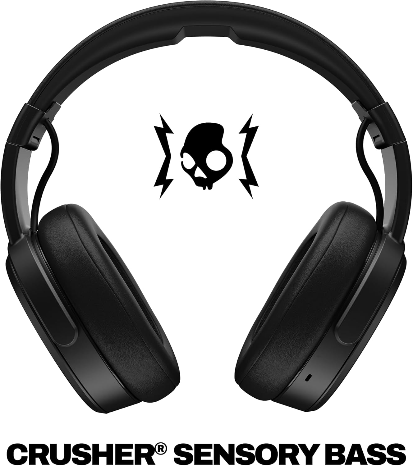 Skullcandy Crusher Wireless Bluetooth Headphones with Multi-Sensory Bass, Noise Isolating Over-Ear Fit, Up to 50 Hours Battery, Microphone for iPhone Android