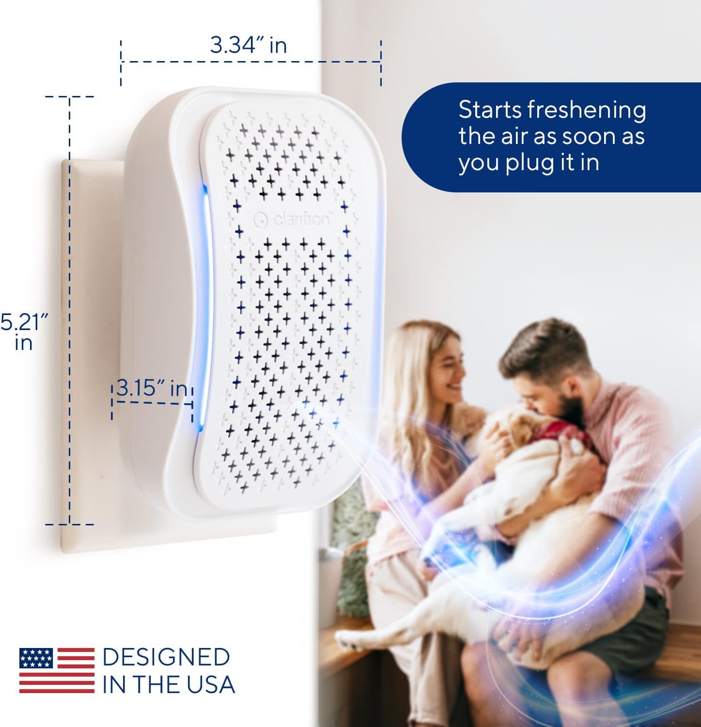 Clarifion - DSTx 2.0 Portable Air Purifier (6 Pack) - Plug In Air Ionizer HEPA Air Filter, Mini Personal Air Purifiers For, Bedroom and Pets Helps With Dust, Smoke, Airborne Dust and Odors