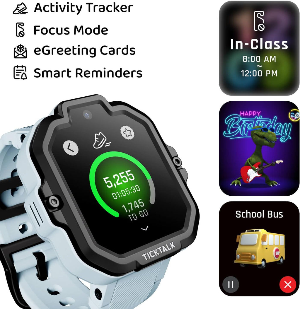 TickTalk5 Smart Watch for Kids with GPS Tracker, Video Calling, Texting, and Parental App, 4G Smartwatch with Free Music, Phone Calls, and Reminders for Kids Ages 3-12